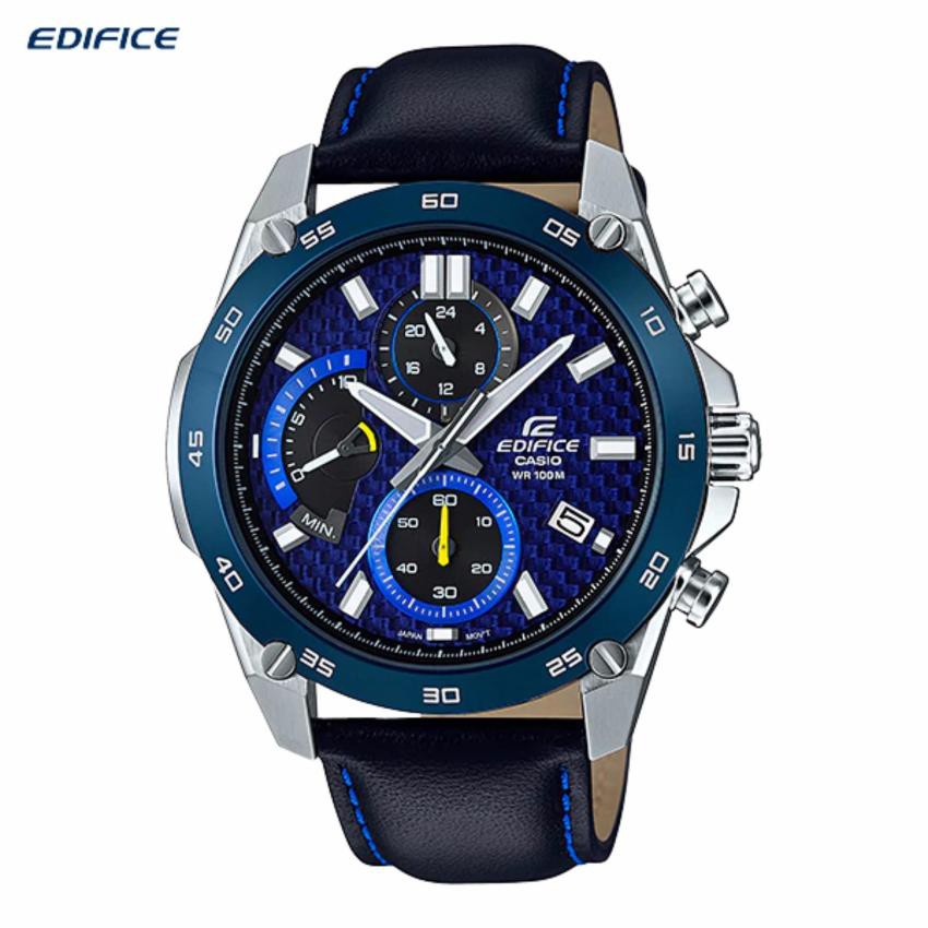 Casio Edifice นาฬิกาข้อมือผู้ชาย สายหนัง รุ่น EFR-557BL-2AV