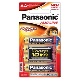 ถ่านอัลคาไลน์ AA PANASONIC LR6T/6BN ALKALINE BATTERY PANASONIC LR6T/6BN AA