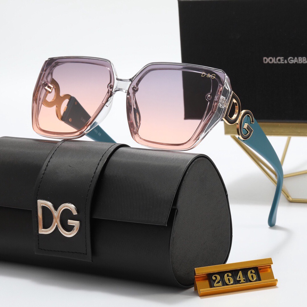Dolce & Gabbana Luxury Brand Fashion Classic Retro Square แว่นกันแดดสําหรับผู้ชายและผู้หญิง