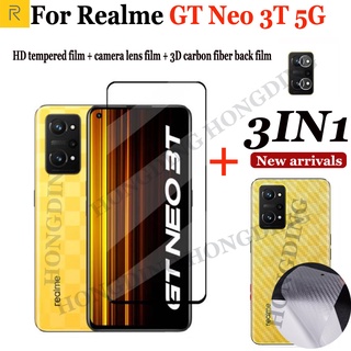 【มาใหม่ พร้อมส่ง】ฟิล์มกระจกนิรภัยกันรอยหน้าจอ และเลนส์กล้อง 3in1 สําหรับ Realme GT Neo 3T 5G Realme GT Neo3T 5G