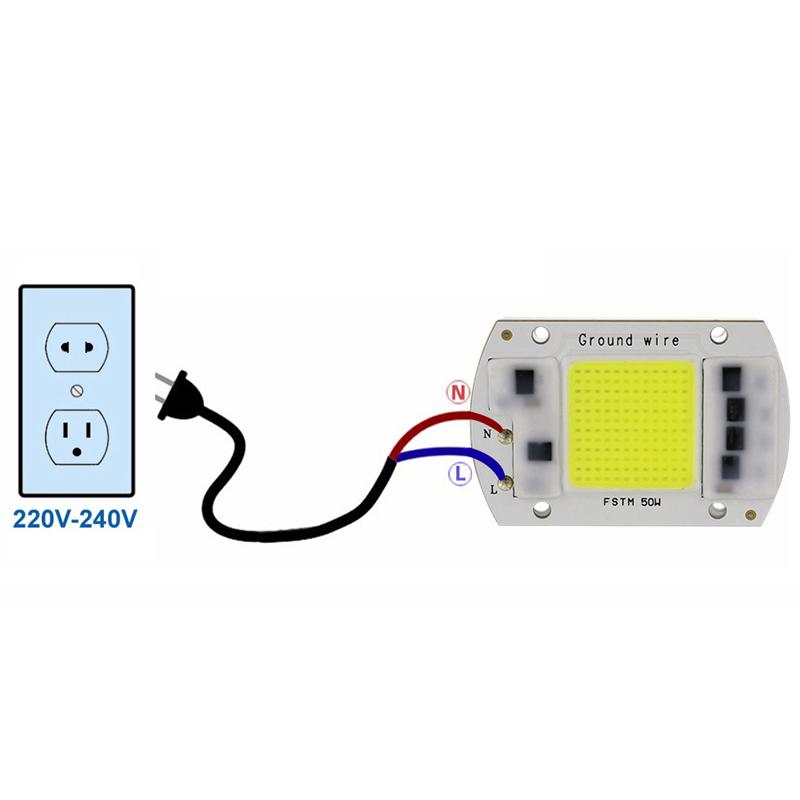 ชิปหลอดไฟ COB LED 20วัตต์ 30วัตต์ 50วัตต์ แรงดันไฟฟ้า 220โวลต์ เเสงสีขาวโทนเย็น สีขาวนวล