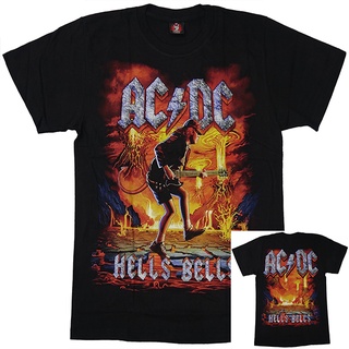 #เสื้อยืดคอกลม#เสื้อยืด ACDC - HELLS BELLS (ร็อคกี้)S-4XL