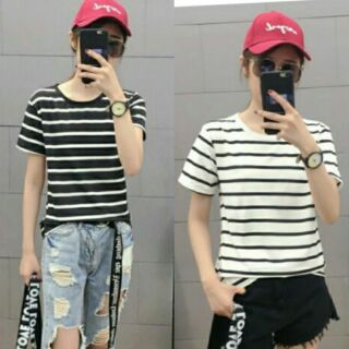 🔥🔥SALE!!ถูกที่สุด เสื้อยืดลายทาง