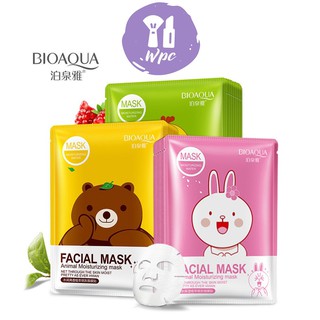 มาส์กหน้าไลน์หมี [ซากุระ/ทับทิม/ชาเขียว] มาส์ก Line bioaqua ไบโออควา 3 กลิ่น