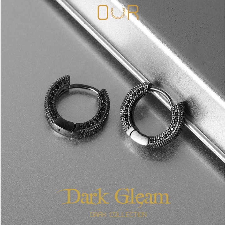 Our XX Dark Glister ต่างหูเจาะ วัสดุไทเทเนียมเกรดเครื่องมือแพทย์ (P142)