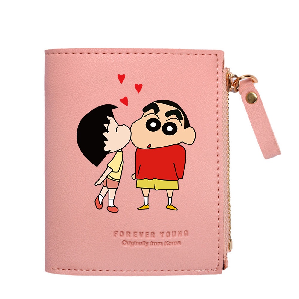 กระเป๋าสตางค์ ใบสั้น ลายการ์ตูนชินจังน่ารัก ใส่เหรียญได้ สําหรับผู้หญิง และนักเรียน ราคา ถูกที่สุด ดีลบีเคเค แกลเลอรีภาพที่ 4