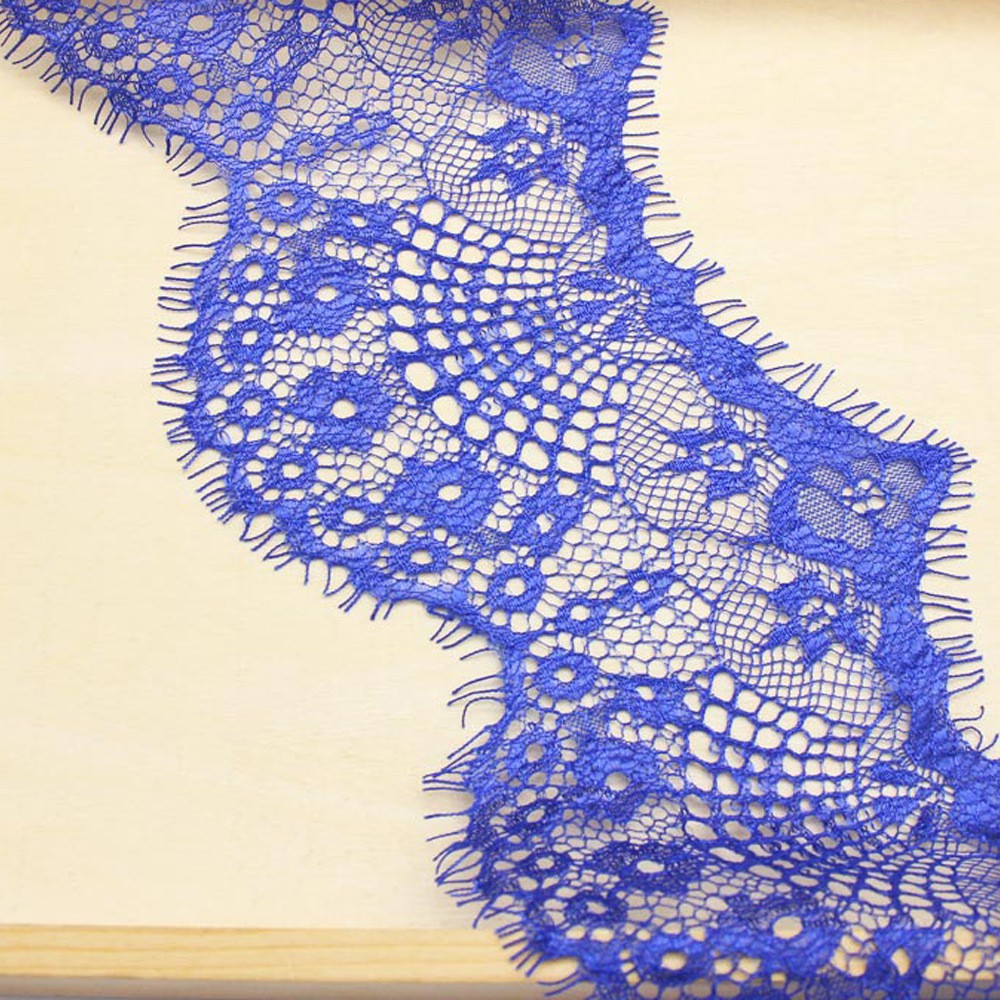 ผ้าลูกไม้ กว้าง 9.5 ซม. ยาว 3 เมตร พร้อมขอบขนตา สําหรับตกแต่งขอบชุดเดรส - รูปที่ 7