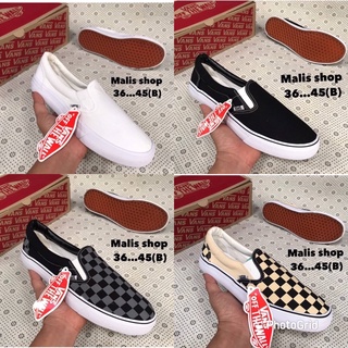 รองเท้า Vans slip-on แบบสวม รองเท้าแฟชั่นรองเท้าออกกำลังกายใส่ได้ชาย-หญิง🌿🌿