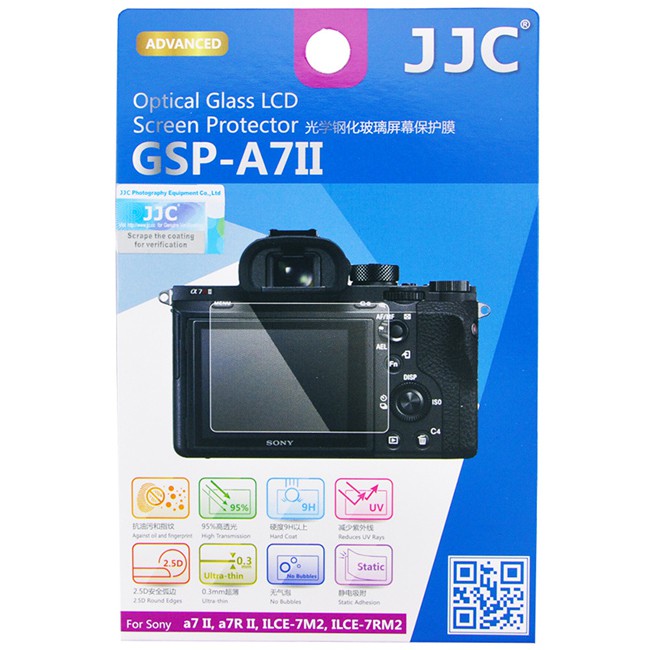 JJC GSP-A7II ฟิล์มกระจกกันรอยกล้อง Sony A7 ii, A7 iii, A9, ZV-1