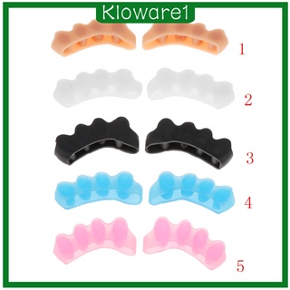 [KLOWARE1] 4 Holes Silicone Toe Separators Pain Relief Rubber Spacers Nail Polish Tools