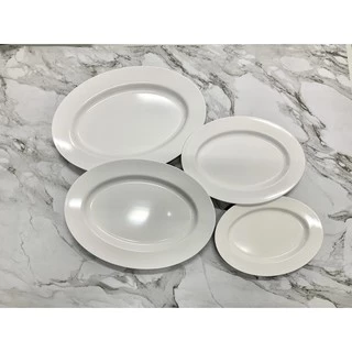 SB Melamine จานเปลเมลามีน ทรงวงรี ทรงไข่ ขนาด 8,9.5,11,12,14 นิ้ว
