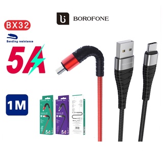 สายชาร์จ BOROFONE BX32 งานถักเชือกไนล่อน สายชาร์จ สำหรับ android , os คุณภาพดี สายชาร์จแบบเชือก