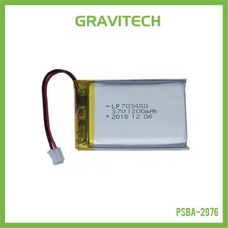 [Gravitechthai]Lithium Ion Polymer Battery LiPo 1200mAh 3.7V - 703450