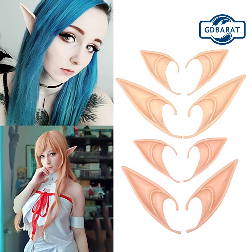 [NYC HalloW] 1 คู่คอสเพลย์เครื่องแต่งกายหูเอลฟ์ลึกลับสร้างสรรค์อิมัลชันน้ํายางหูนางฟ้าตกแต่งฮาโลวีน