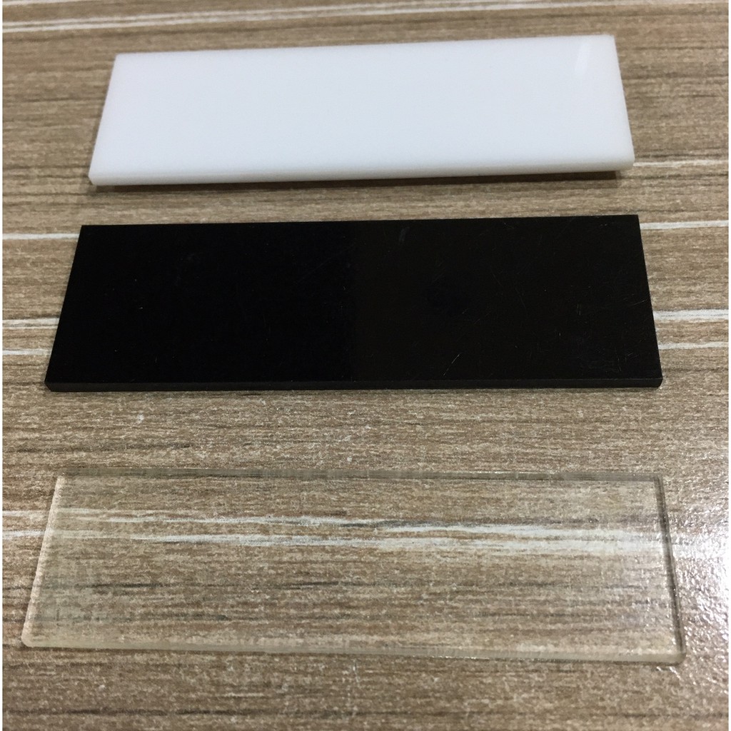 ACRYLIC NAME TAG PLATE 1X3 (25mm X 75mm) 100PCS