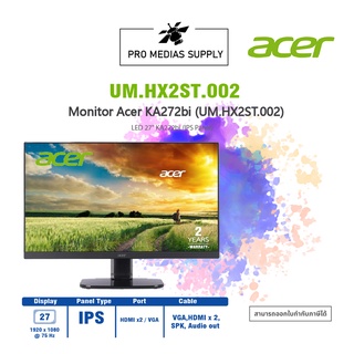 🔥ลด 600 ใส่โค้ด INCLH11🔥 Monitor Acer KA272bi (UM.HX2ST.002)