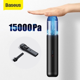 Baseus A3 15000Pa เครื่องดูดฝุ่นในรถยนต์ เครื่องดูดฝุ่นไร้สาย พร้อมไฟ LED สําหรับบ้าน พีซี ทําความสะอาด แบบพกพา เครื่องดูดฝุ่นมือถือ