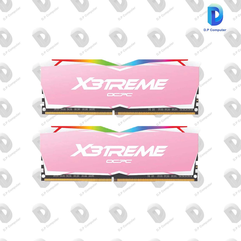 RAM OCPC X3TREME RGB 16GB 3600MHz DDR4 PINK ( แรมพีซี ) สินค้าใหม่ รับประกัน LT