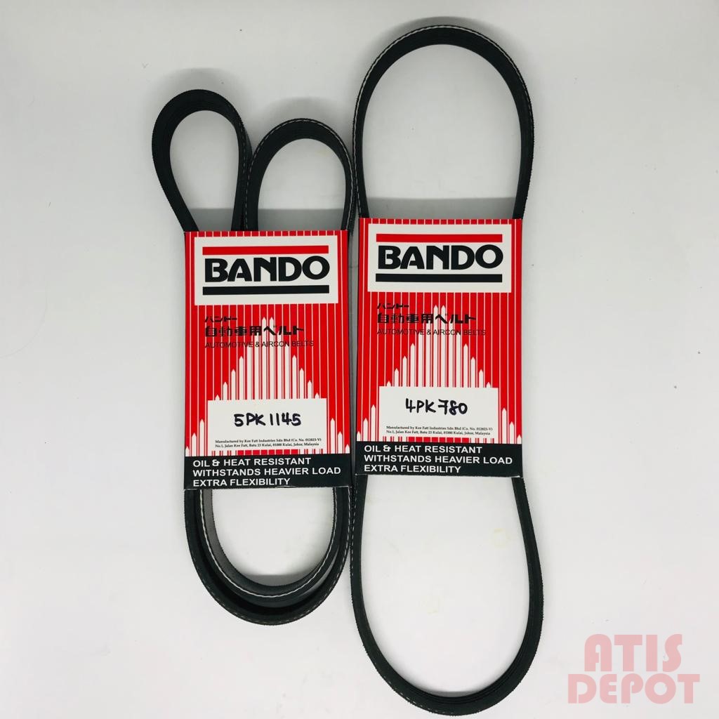 BANDO Proton Wira 1.6 Air Con และสายพานไดชาร์จ 5PK1145 4PK780 ชุดสายพาน