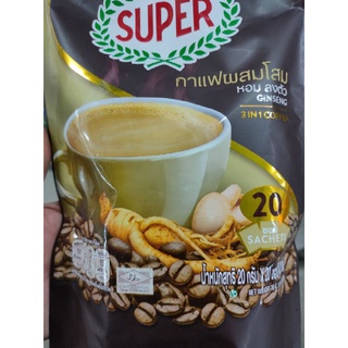 SUPER GINSENG COFFEE حلال ☕ กาแฟ ผสมโสมปรุงสำเร็จ  ชนิดผง  20 Sacks