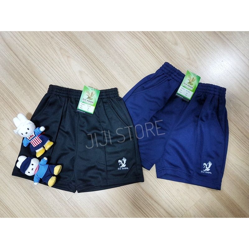 🔥ส่งไวที่สุด🔥 กางเกงวอร์มขาสั้นเด็กอนุบาล Fly hawk รุ่น B511Size: JSS - JXXL สีดำ-กรม