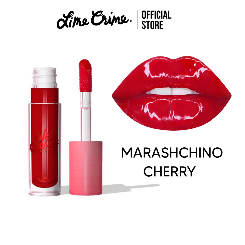 (Lot ผลิต 03/19) Lime Crime Wet Cherry Lip Gloss สี Marashchino Cherry By Lime Crime Thailand