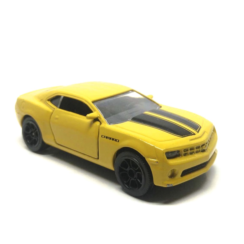 Majorette Chevrolet Camaro - Yellow Color - Black Strip hood /Wheels 5HCB /scale 1/62 (3 inches) no 