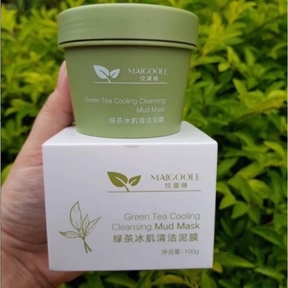 Maigoole Green Tea Cooling Cleansing Mud Mask 100 g. โคลนมาส์กหน้าชาเขียว