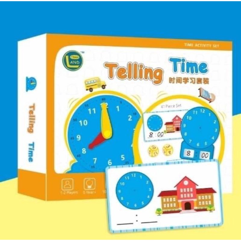 [PRE-ORDER] Telling time สื่อเสริมสอนเรื่องเวลาสำหรับเด็ก