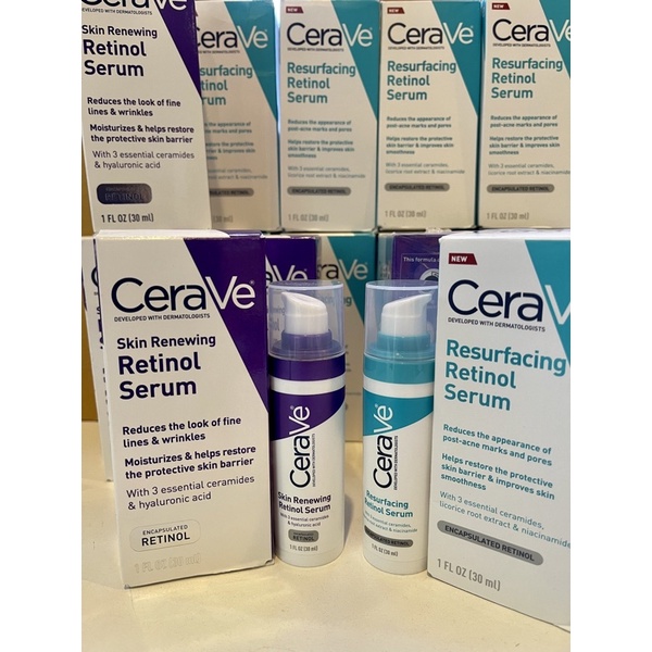 เซราวี Cerave Skin Renewing Retinol Serum /Resurfacing Serum 30ml. ลดเลือนรอยสิว ลดริ้วรอย กระจ่างใส