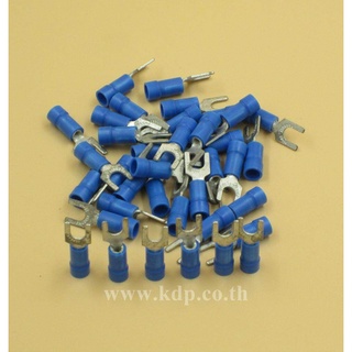 หางปลาหุ้ม แบบแฉก Size : 1.5-2.5 sqmm.รุ่น BF-U 4 (100 pcs / สีน้ำเงิน)