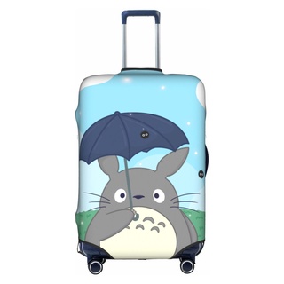 ผ้าคลุมกระเป๋าเดินทาง ป้องกันรอยขีดข่วน ล้างทําความสะอาดได้ ลายการ์ตูน Totoro ขนาด 18-32 นิ้ว