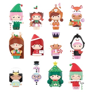 Cute Anime Figure Gift Surprise Box Original POP MART Momiji Christmas Series Figure Blind Box Toys Model  Confirm Style