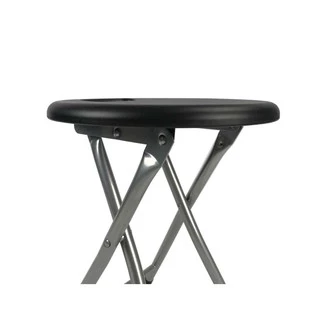 เก้าอี้พับทรงกลม สีดำ ไม่มีผนักพิง #EASI-I Black