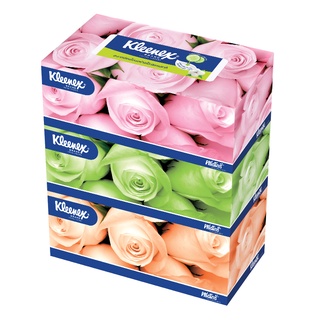 กระดาษเช็ดหน้า คลีเน็กซ์ ฟลอรัล  หลายสี  กล่องใส่กระดาษทิชชู  Kleenex Facial Tissue Multi Color