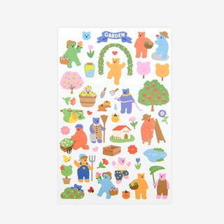 Jelly Bear Sticker - 03 Garden สติ๊กเกอร์