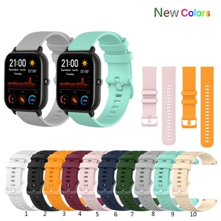 สายนาฬิกาซิลิโคนสำหรับ Huami Amazfit GTS 2e GTS2 mini GTS3 GTS4 / Bip 3 Pro Lite S U Pop