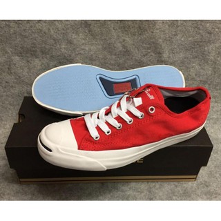 รองเท้าผ้าใบ Converse Jack Purcell Low Top สีแดง สีขาว