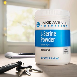 ⚡️Pre order ⚡️สินค้าอเมริกา🇺🇸Lake Ave. Nutrition L-Serine, Unflavored Powder, 2.2 lb (1 kg)