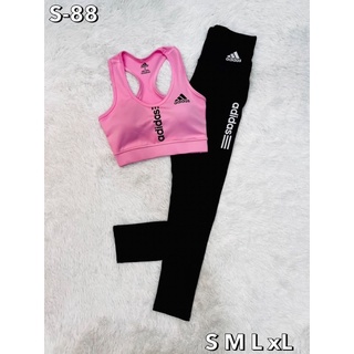 ชุด2ชิ้นผู้หญิง ชุดโยคะ ชุดออกกำลังกาย bra legging S02