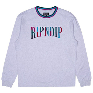 SLUM LTD - RIPNDIP Color Block LS Heather Grey