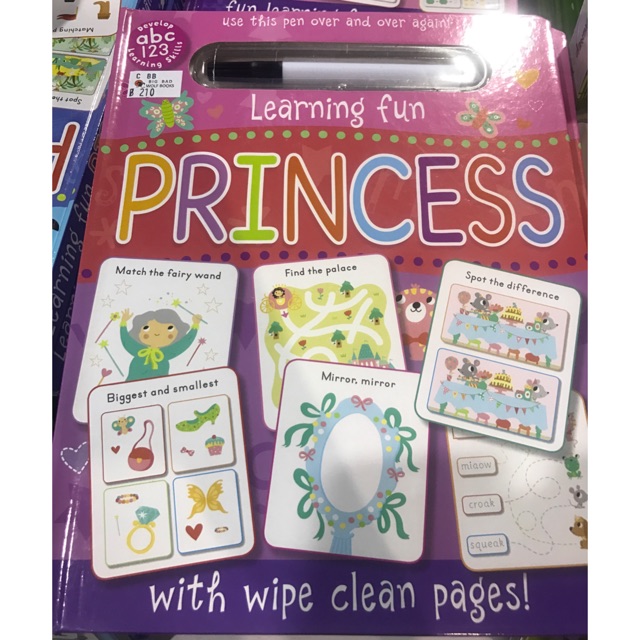 Wipe Clean - Princess หนังสือกิจกรรมเขียนลบได้