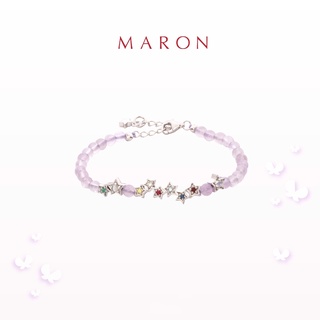 MARON - My Nine Lucky Stars Chain Bracelet with Lavender Quartz(โซ่เงิน) สร้อยข้อมือดาวนพเก้า [ควอตซ์ลาเวนเดอร์]