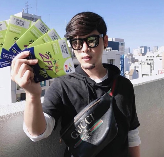 gucci print leather belt bag mini