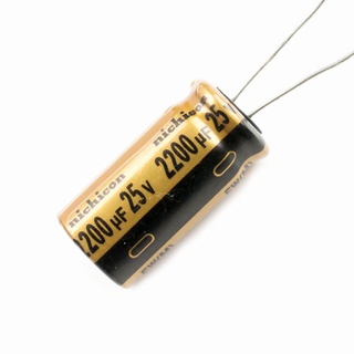 พร้อมส่ง* NICHICON 25V 2200UF 85 1 ชิ้น°C GOLD FW(M) ตัวเก็บประจุอิเล็กโทรไลต์ สําหรับเครื่องเสียง