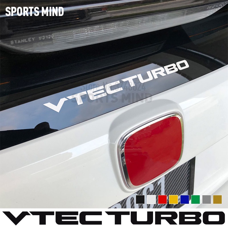 VTEC TURBO Viny กระจกรถยนต์สติกเกอร์รูปลอกสําหรับ Honda Civic Fit Jazz JDM Typer R อุปกรณ์เสริมรถยนต์จัดแต่งทรงผม