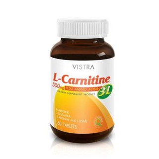 Vistra L-Carnitine 500mg 3L วิสทร้า แอล-คาร์นิทีน พลัส 3 แอล #30เม็ด