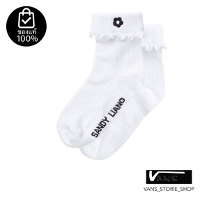 ถุงเท้าVANS X SANDY LIANG RUFFLE SOCK 6.5-10 1PK WHITE สินค้ามีประกันแท้