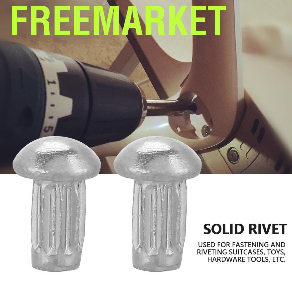 Freemarket 100pcs M2 Stainless Steel Round Head Knurled Shank Solid