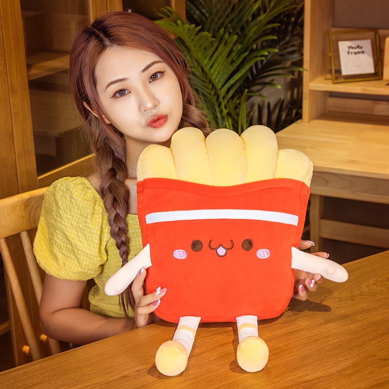 AIXINI Cute Cartoon Fast Food Plush Toy Stuffed Burger French fries ...
